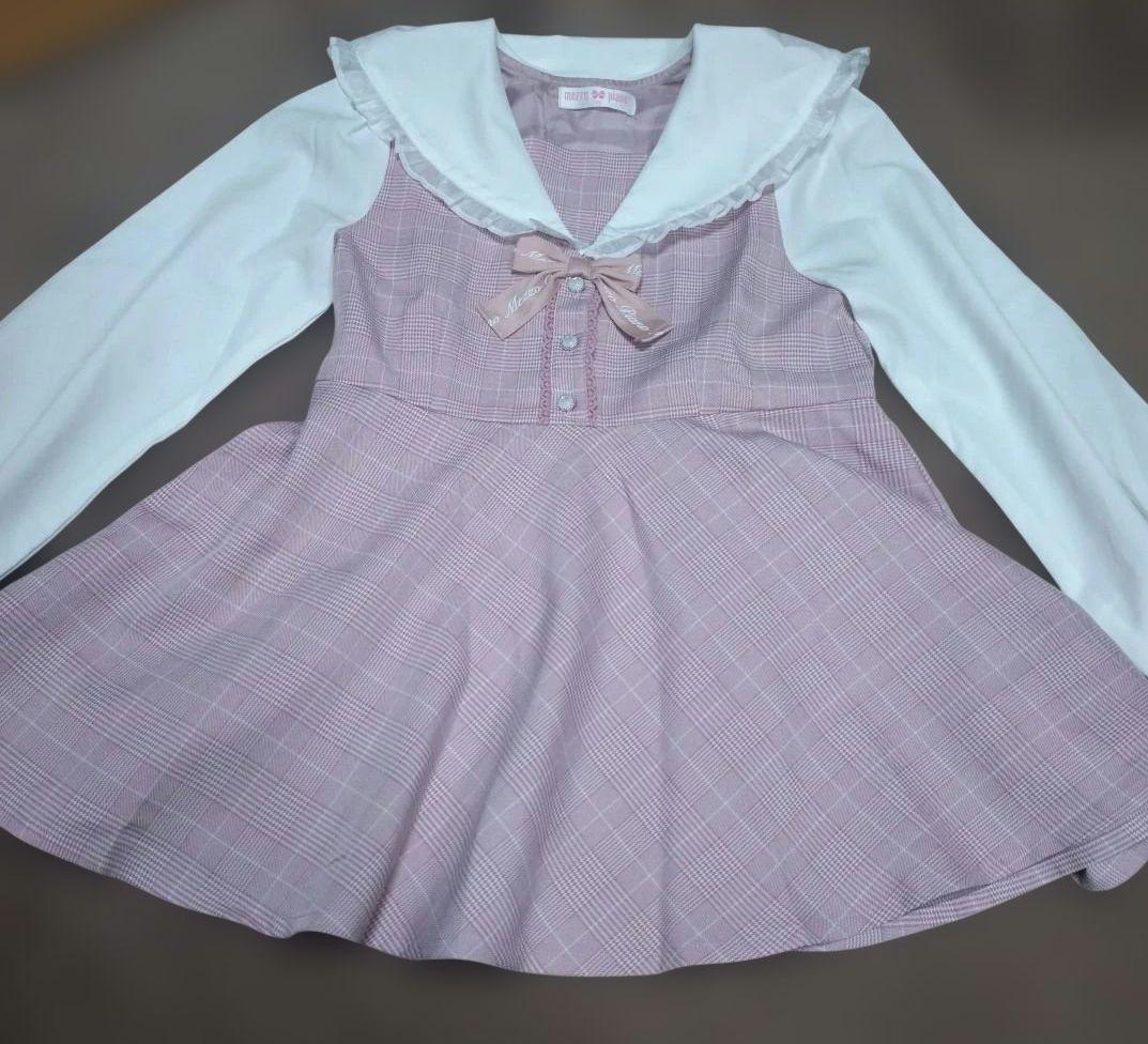 メゾピアノmezzo piano　セーラーカラーチュニックセットアップ 130