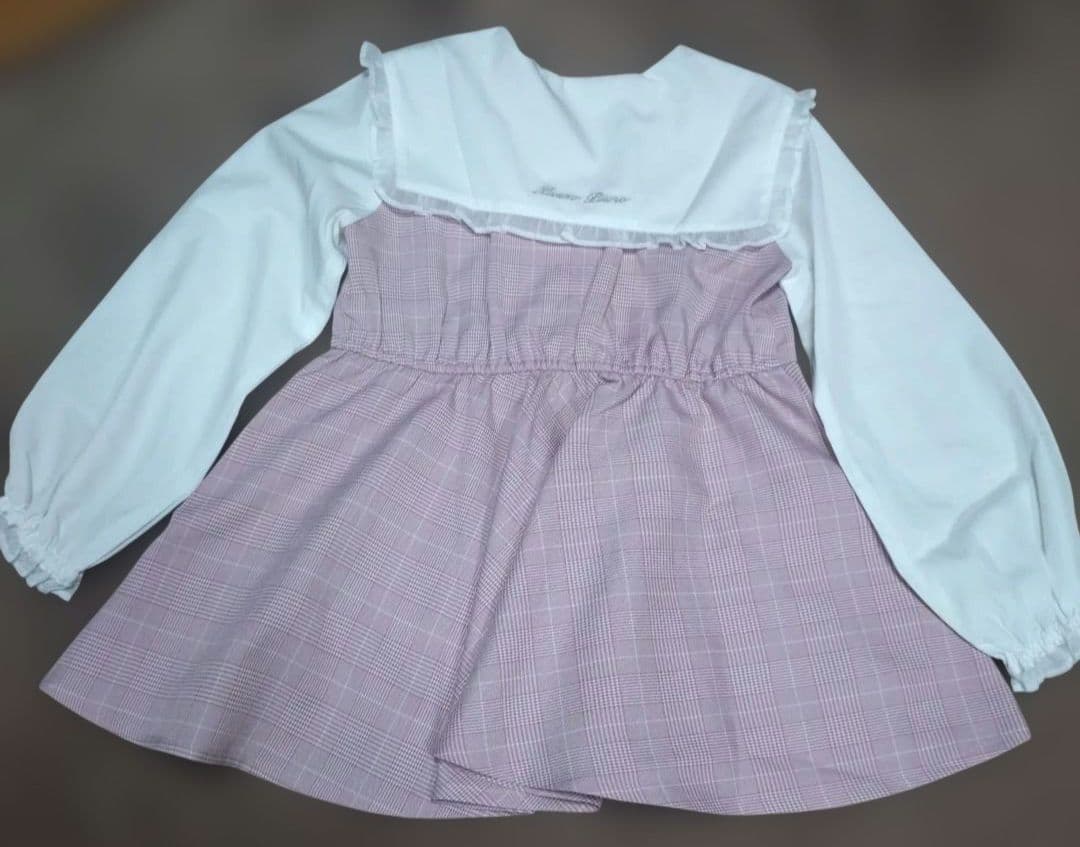 メゾピアノmezzo piano　セーラーカラーチュニックセットアップ 130