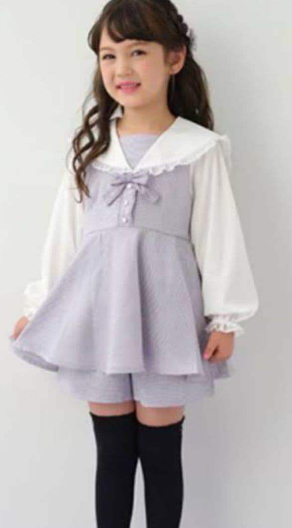 メゾピアノmezzo piano　セーラーカラーチュニックセットアップ 130