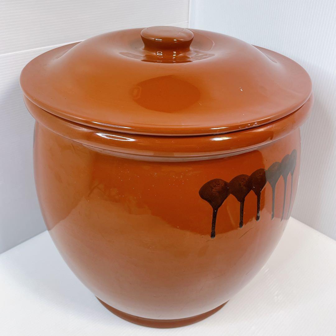 【未使用】久松 漬物容器 蓋付半胴瓶 20号 A27 トコナメヤキ