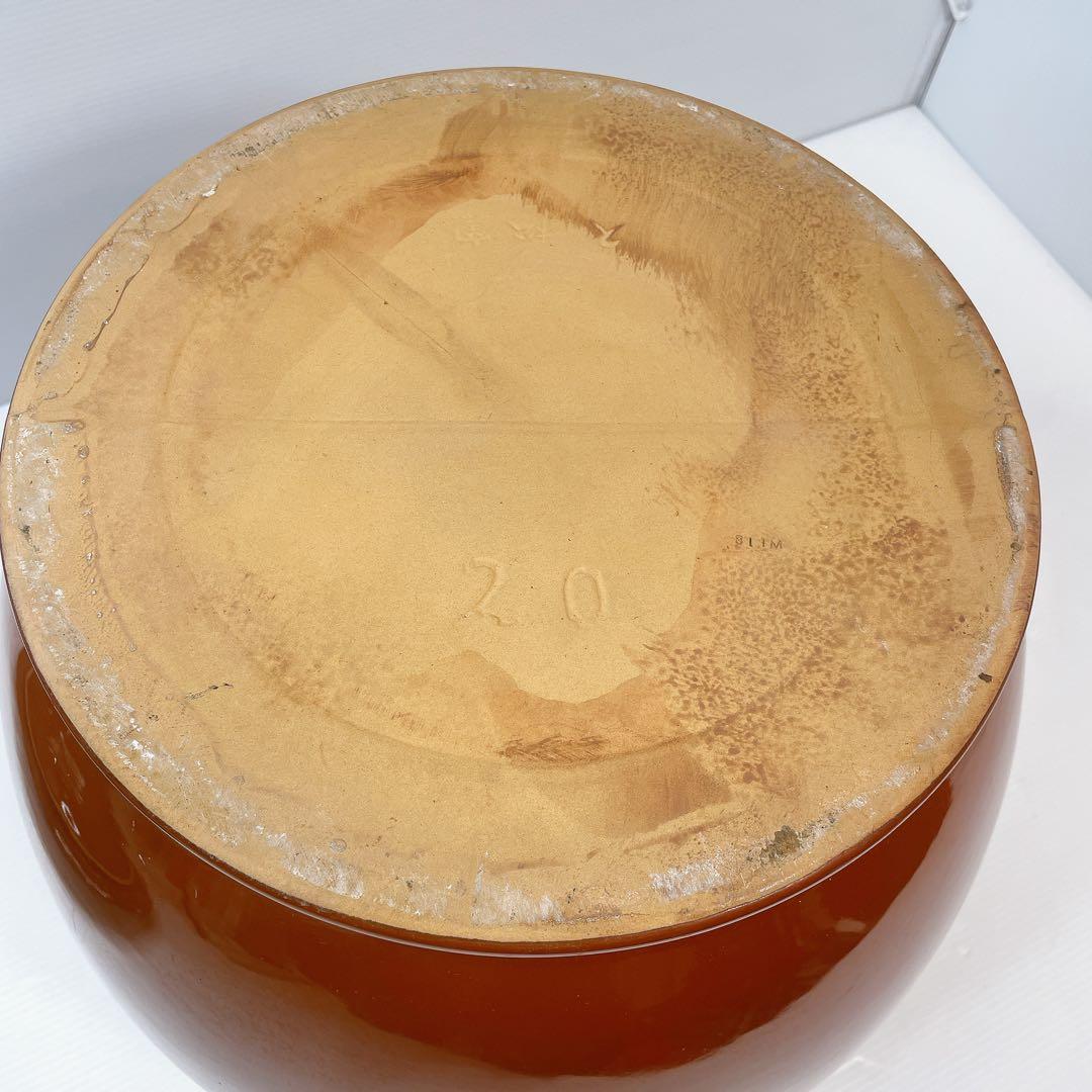 【未使用】久松 漬物容器 蓋付半胴瓶 20号 A27 トコナメヤキ