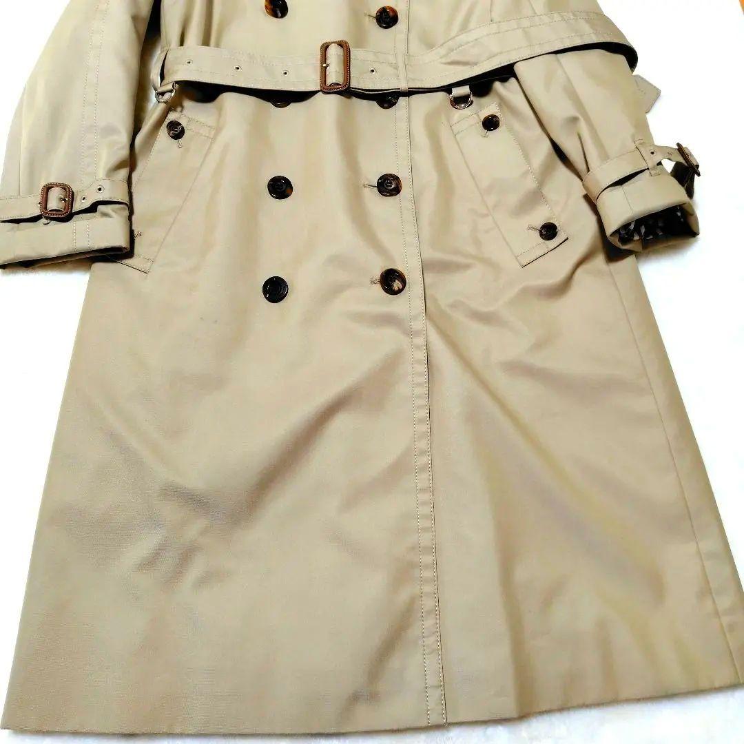 アクアスキュータム　トレンチコート　ロング丈　ブルーライナー　クラブチェック