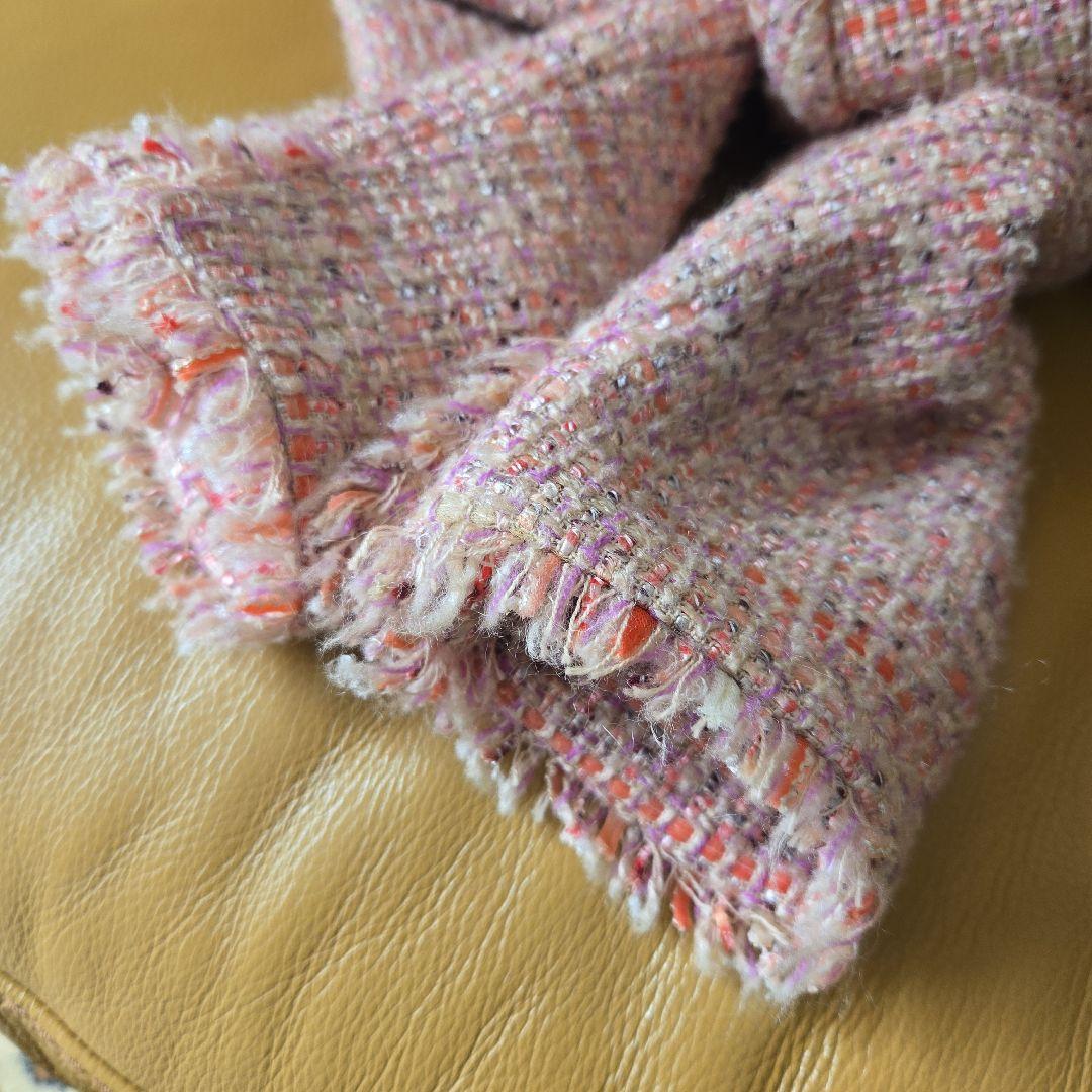 23区　LINTON　ツイード　ノーカラージャケット　リントン　38　Mサイズ