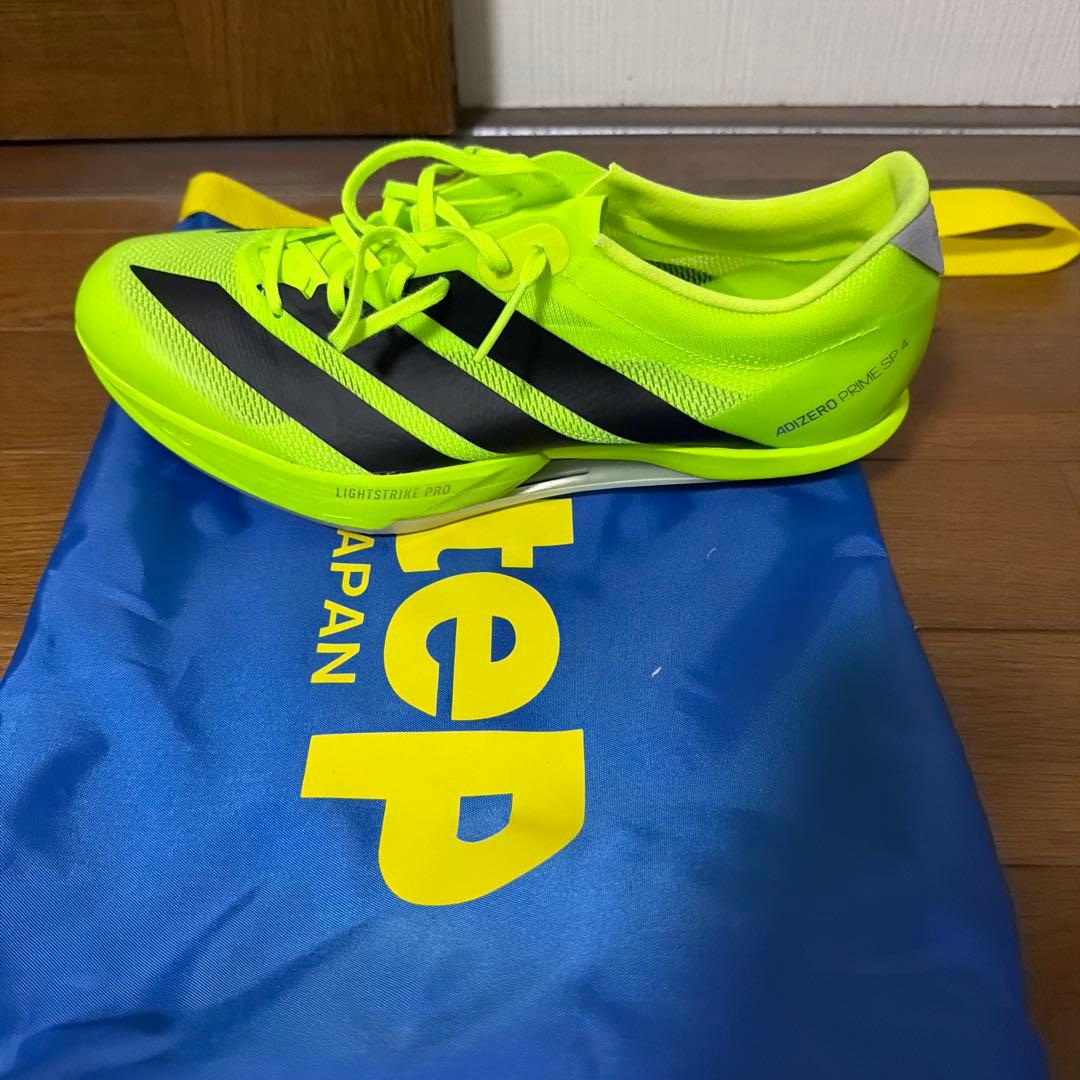 adidas ADIZERO スパイクシューズ 27.5cm 蛍光イエロー