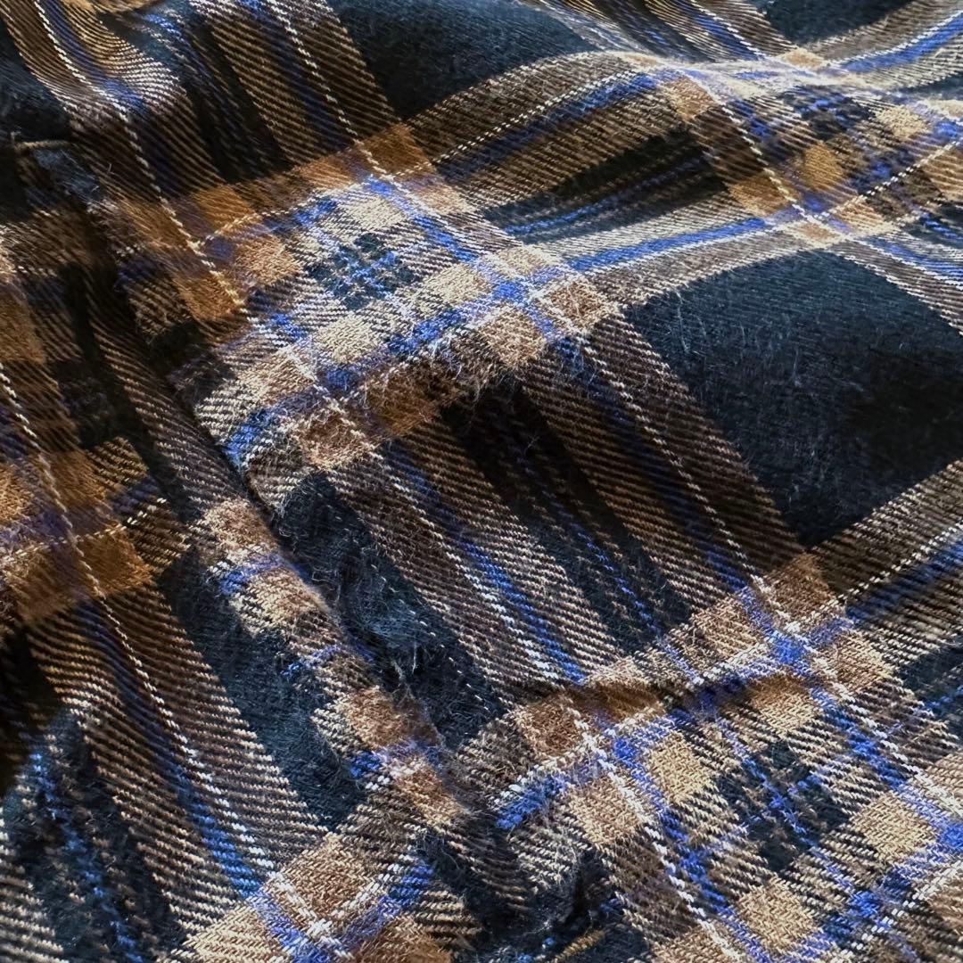 TMT：名作【コットン•フランネル×ボア•ライナー】チェック柄•シャツジャケット