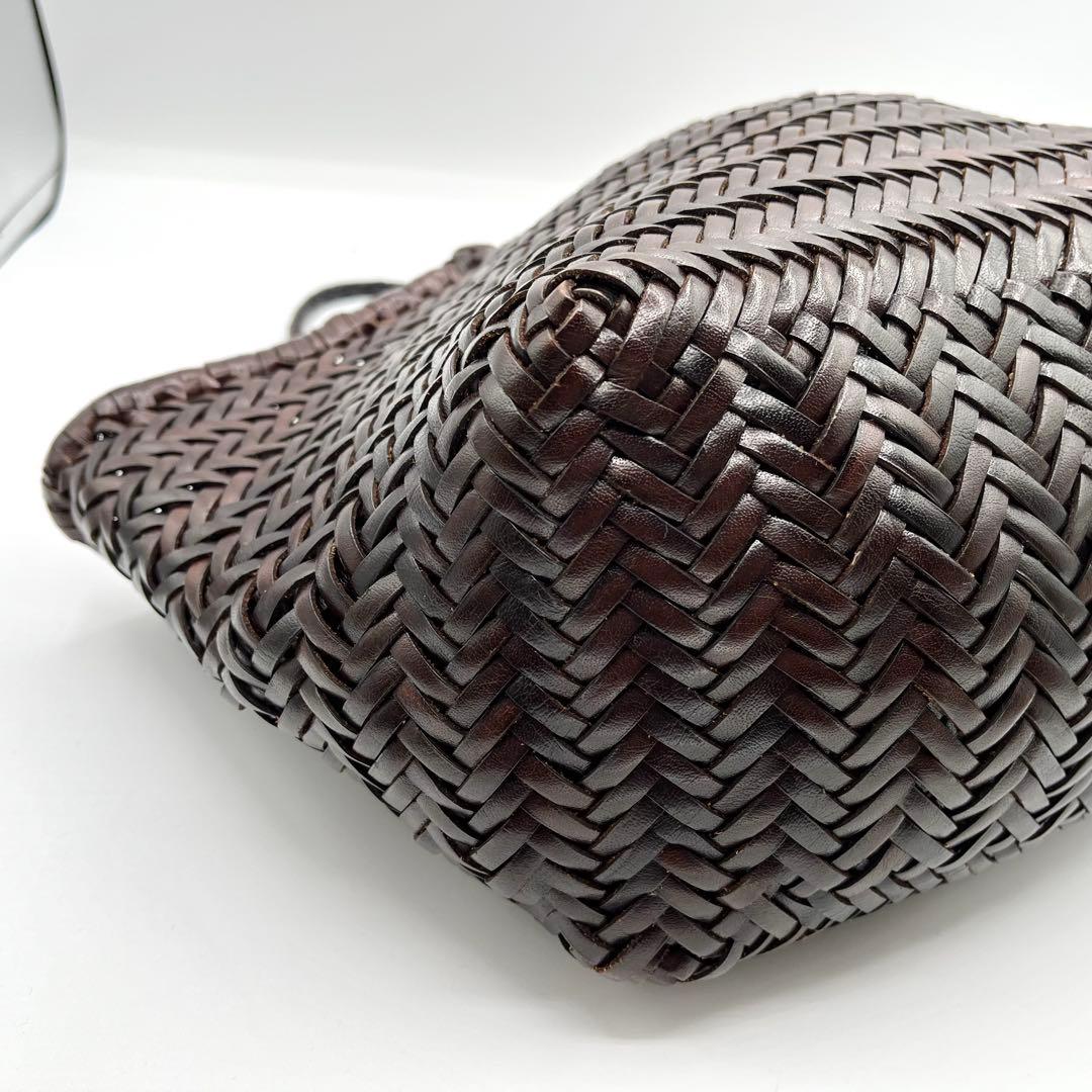 【美品】DRAGON かごバッグ セントクリストファー  ブラウン