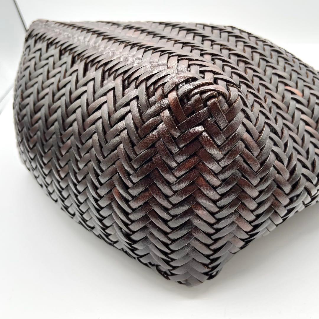 【美品】DRAGON かごバッグ セントクリストファー  ブラウン