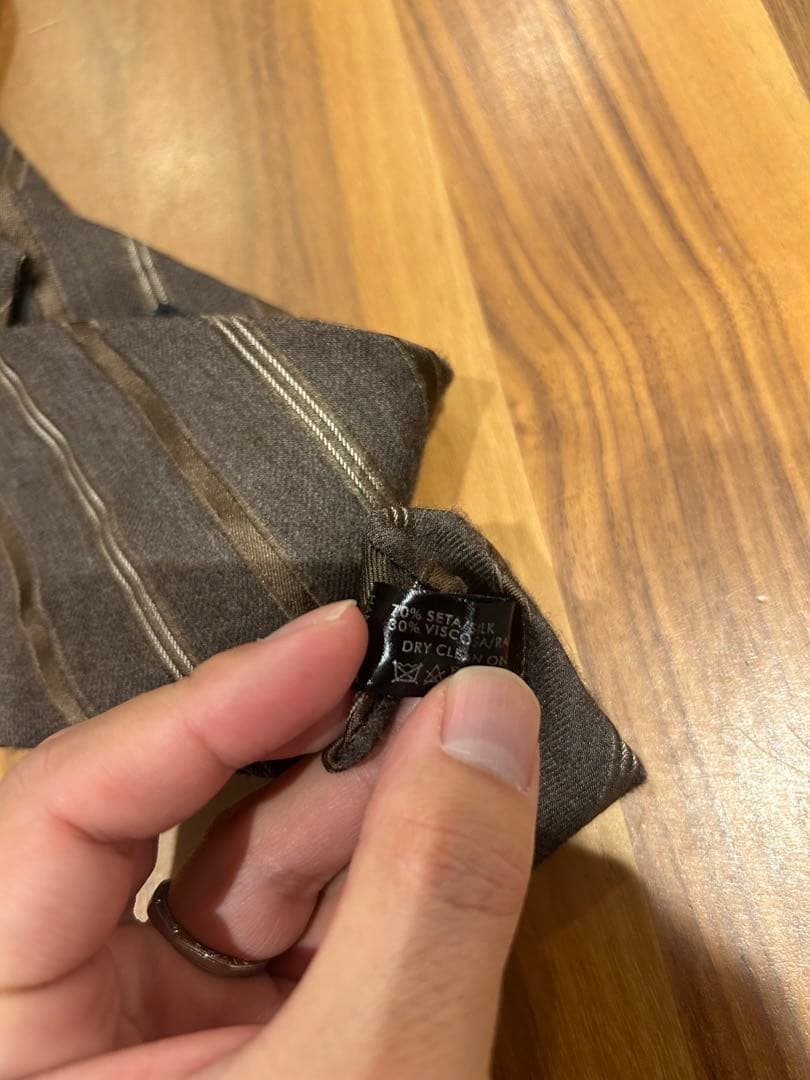 Alto Vannucci ブラウンストライプ ネクタイ