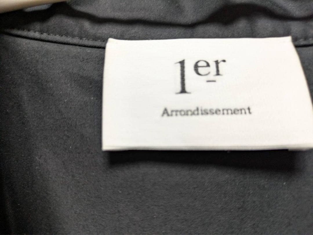 1er Arrondissement タイプライターシャツワンピース ブラック