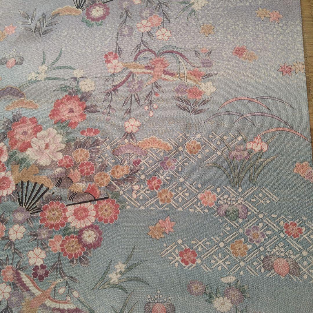 正絹　友禅　小紋　反物