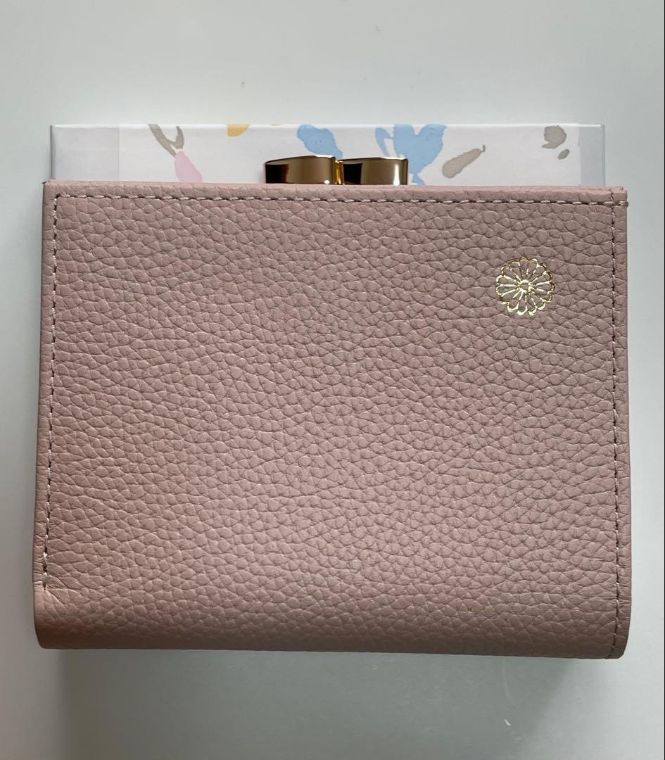 【新品未使用】皇居　財布　がま口　ピンクベージュ