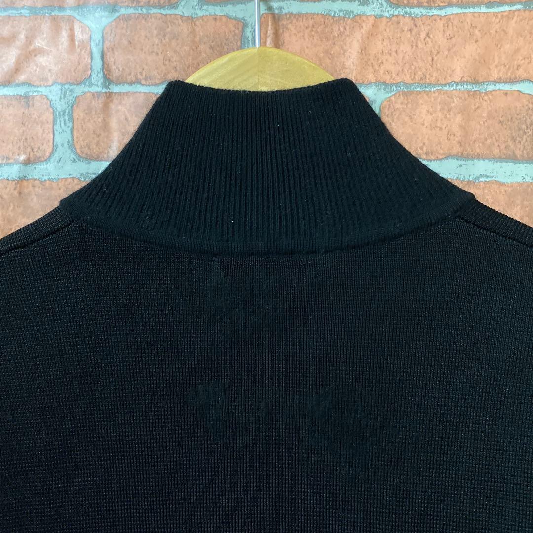 セオリー ドライバーズニット ダブルジップ ブラックハイネックM