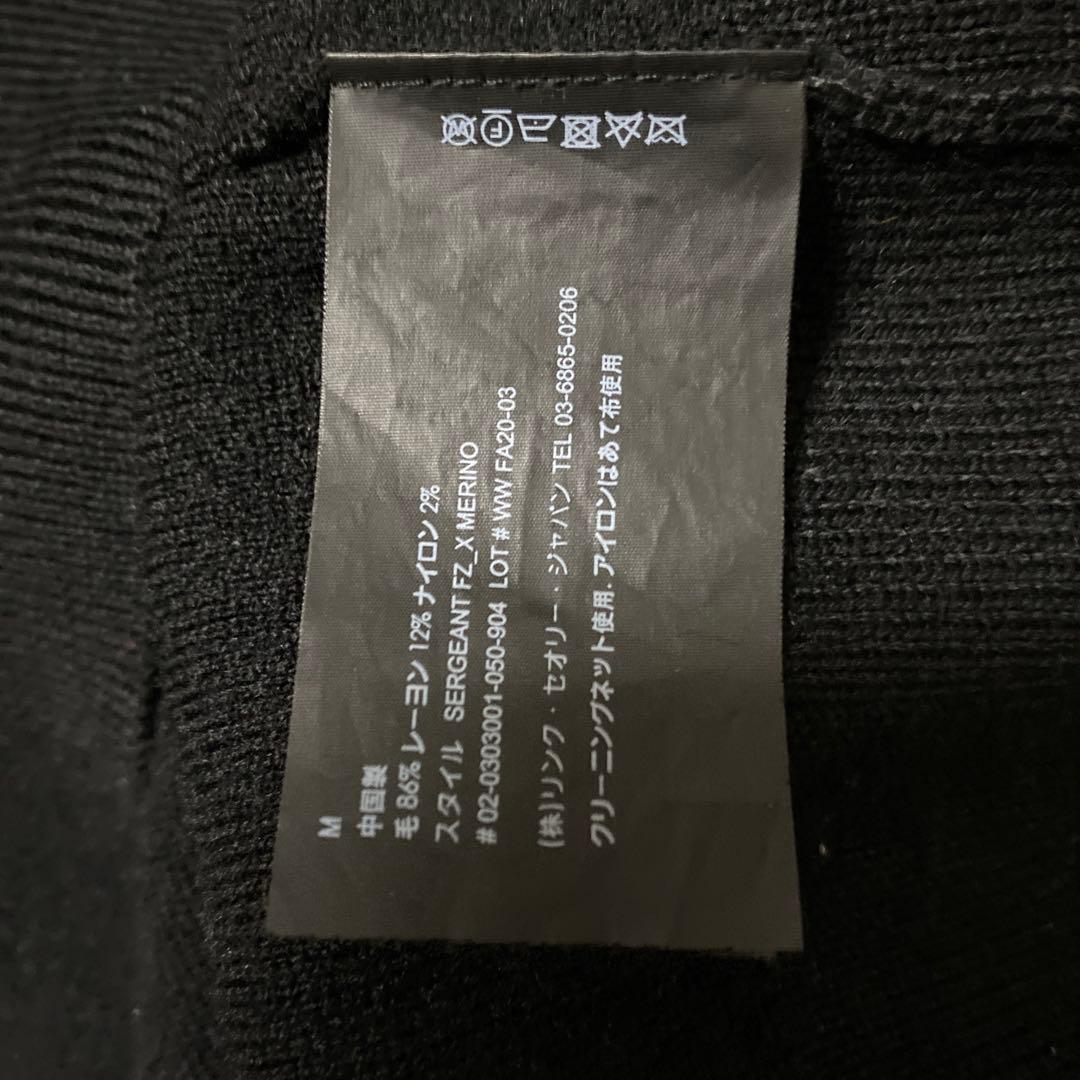 セオリー ドライバーズニット ダブルジップ ブラックハイネックM