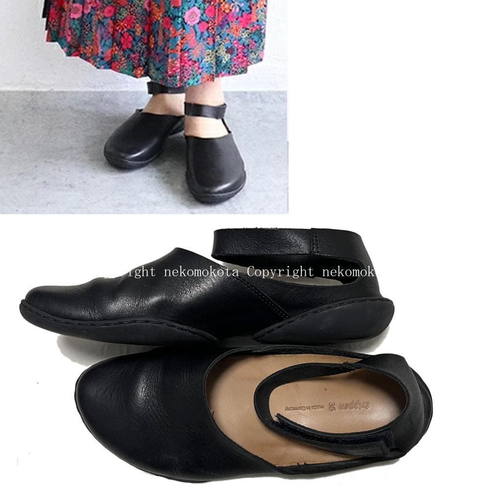 トリッペン PAN 35 ストラップ シューズ 黒 ブラック trippen