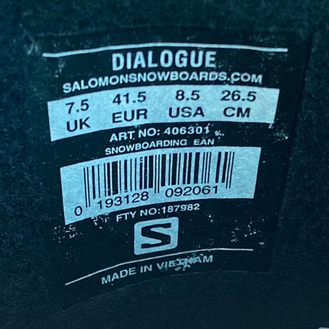 【美品_即日発送】SALOMON スノボブーツDIALOGUE 26.5cm