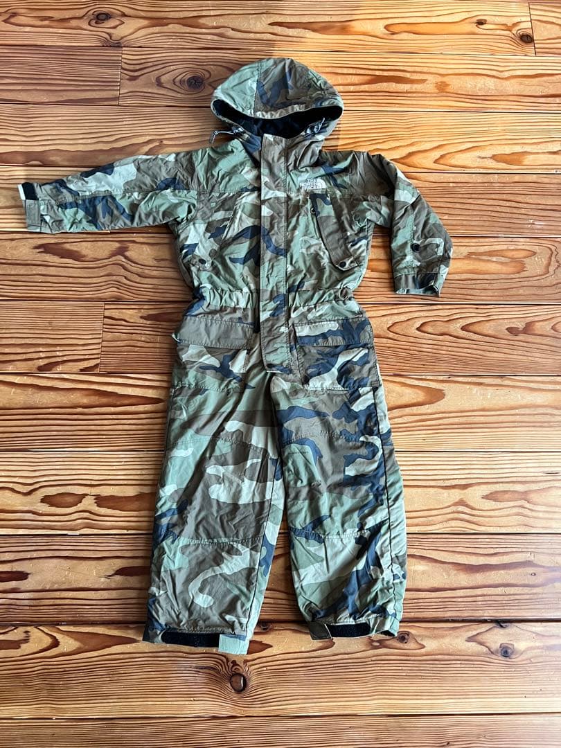 The North Face 迷彩柄　110cm スノーウェア　つなぎ