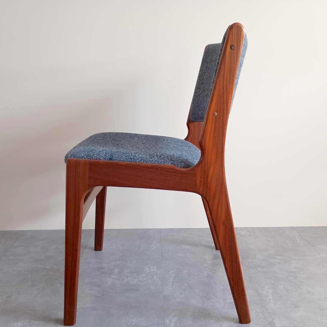 北欧ビンテージ エリックバック ダイニングチェア　（デットストックファブリック)