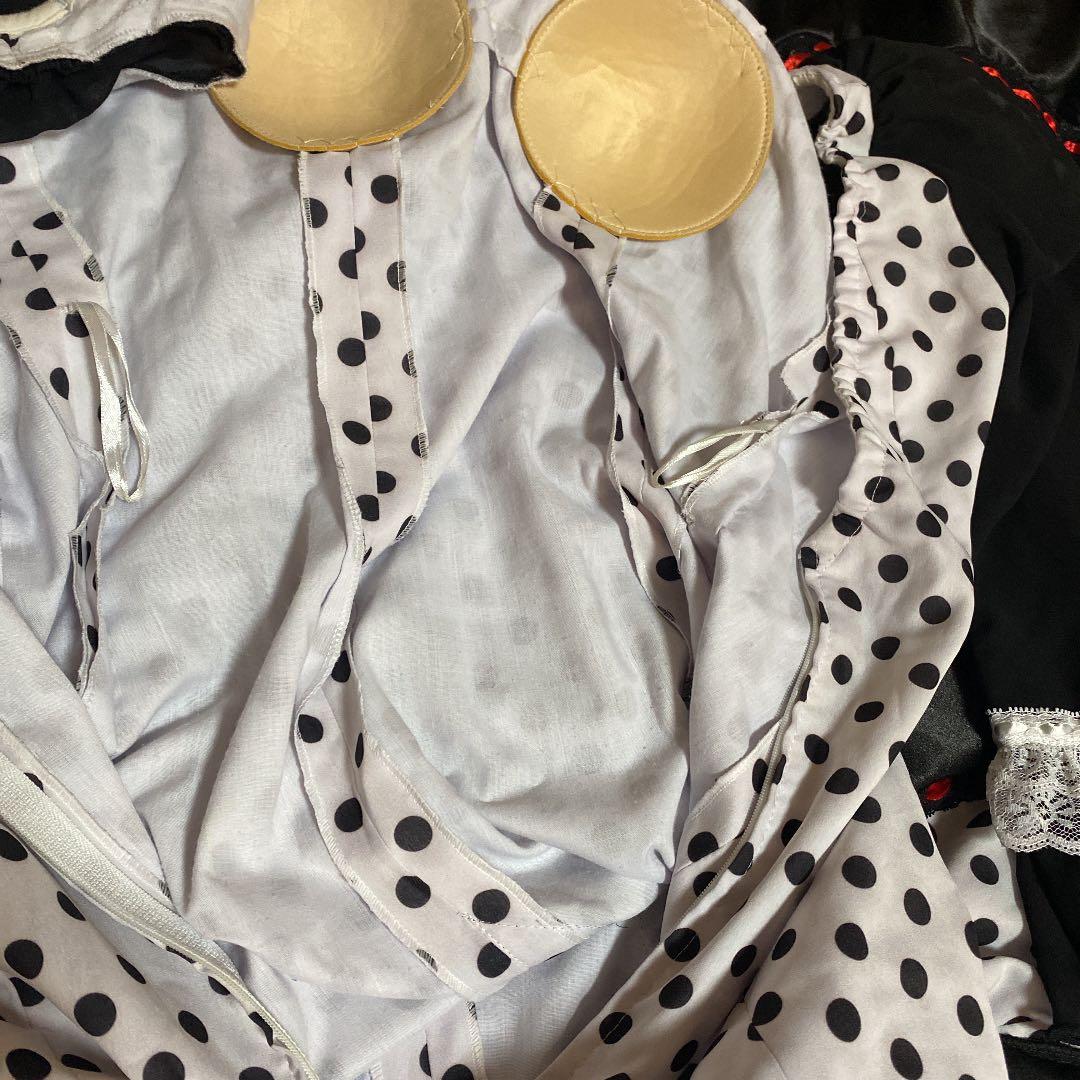 フラメンコ ドレス　白地✖️黒の水玉　アトリエ喜美恵