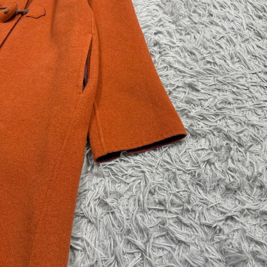 美品✨シビラ バイカラーロングコート ウール オレンジ×パープル M ゆったり