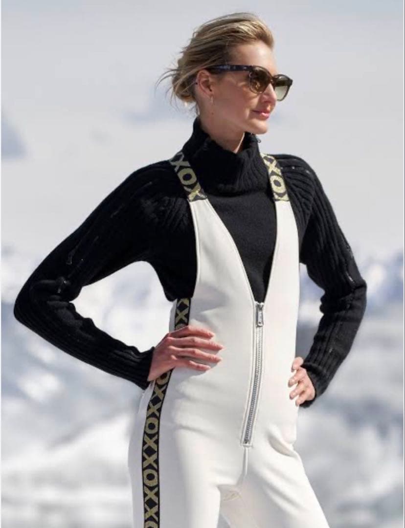 HEAD ホワイト サロペット スキーウェア M