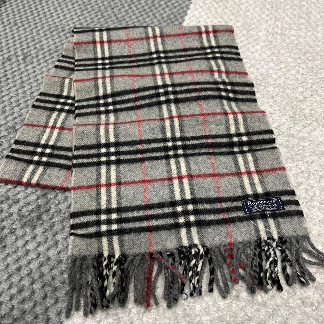 Burberrys チェック柄マフラー ウール100%