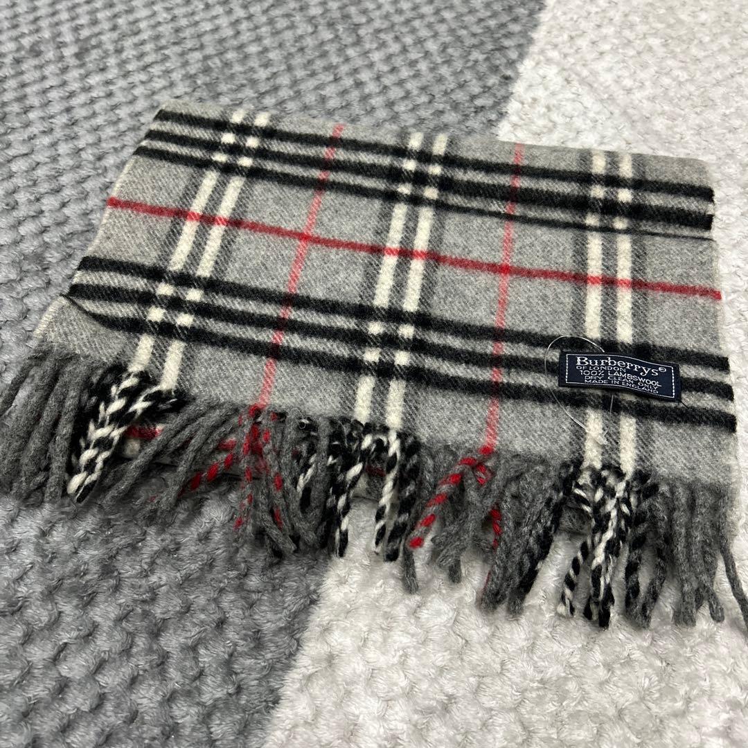 Burberrys チェック柄マフラー ウール100%