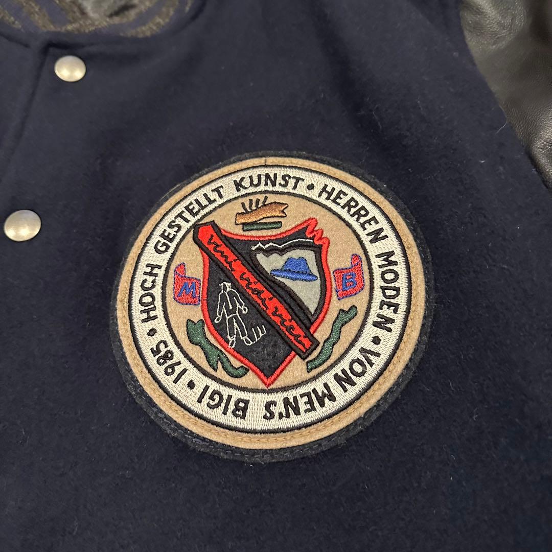 100着限定　メンズビギ　スタジャン　メンズ　サイズ3 袖レザー　復刻　ワッペン