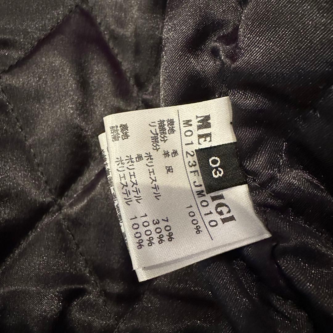 100着限定　メンズビギ　スタジャン　メンズ　サイズ3 袖レザー　復刻　ワッペン