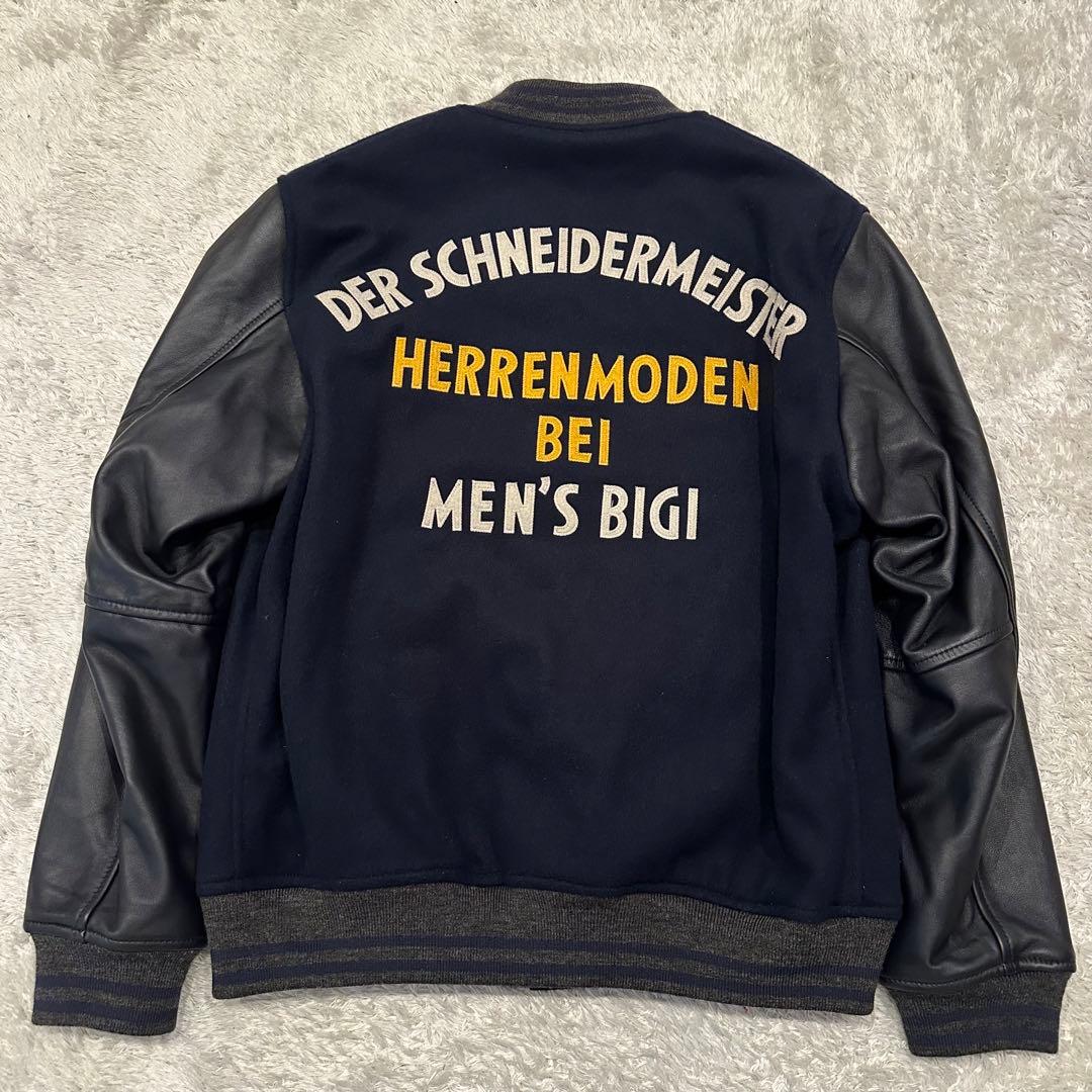 100着限定　メンズビギ　スタジャン　メンズ　サイズ3 袖レザー　復刻　ワッペン