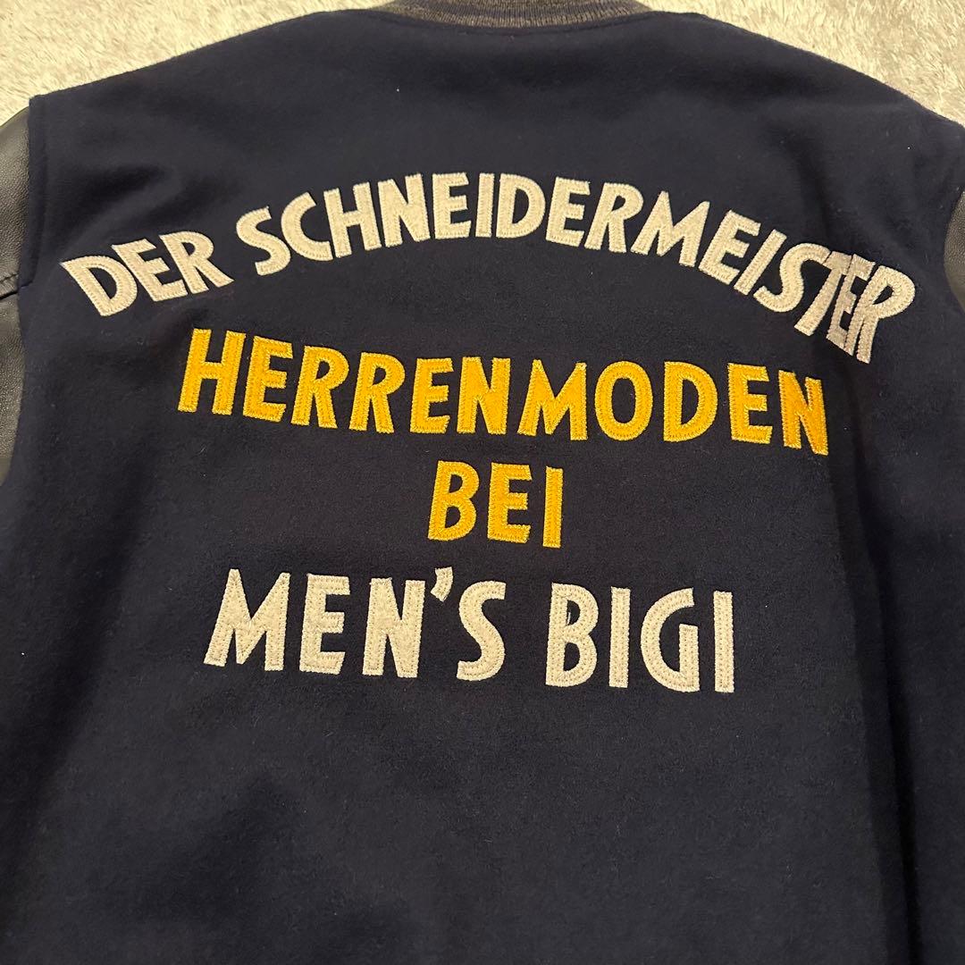 100着限定　メンズビギ　スタジャン　メンズ　サイズ3 袖レザー　復刻　ワッペン