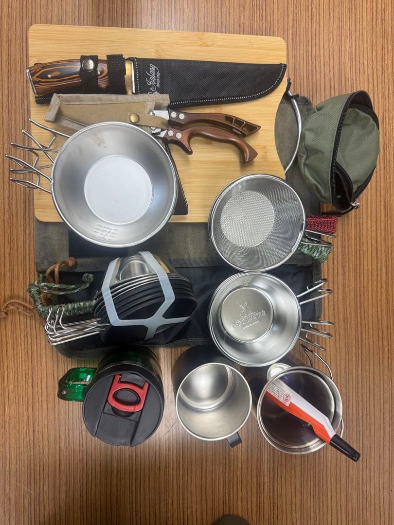 キャンプ調理器具セット、カトラリーセットまとめ売り