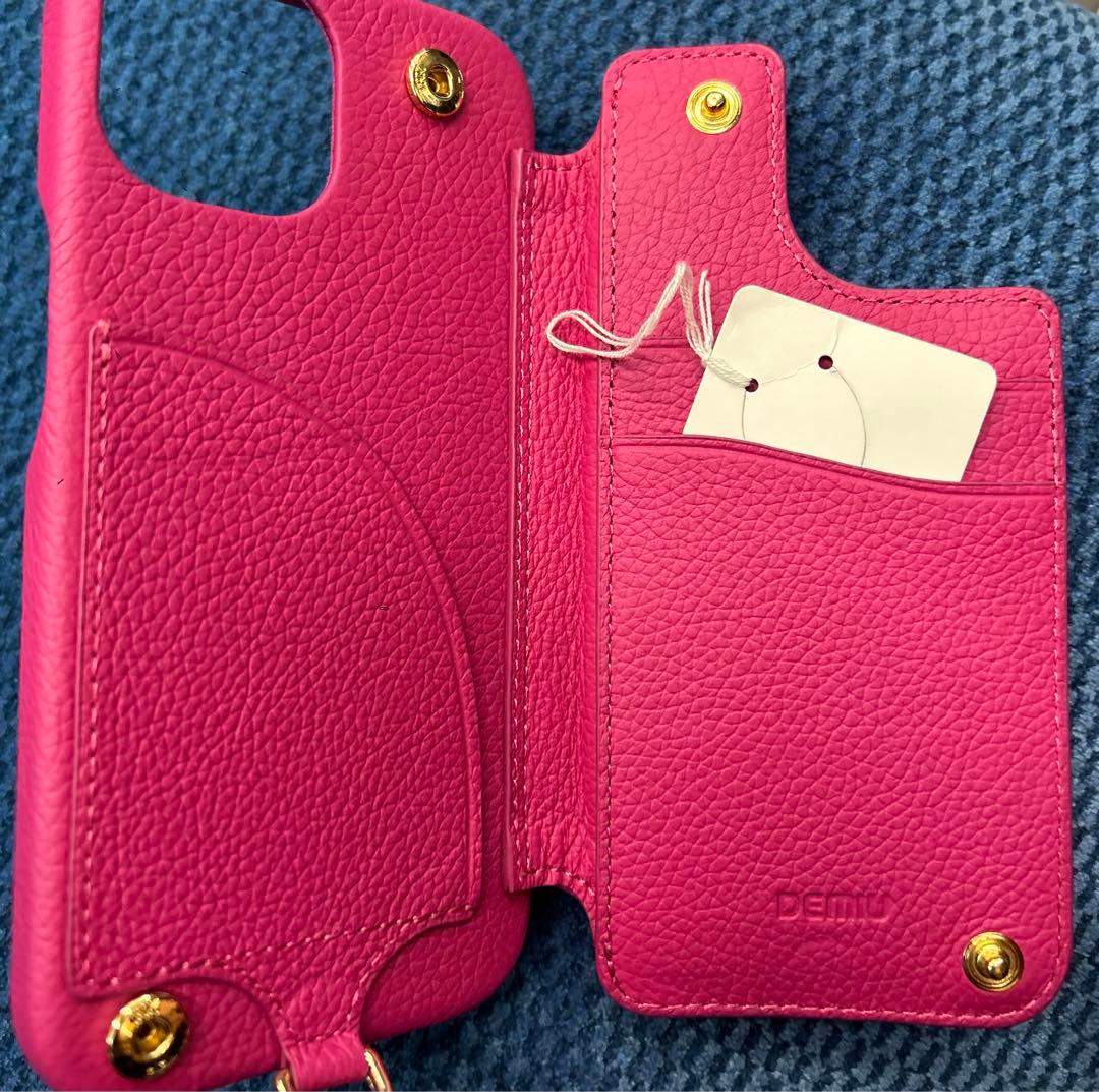 Demiu ピンク レザー iPhoneケース　iPhone14
