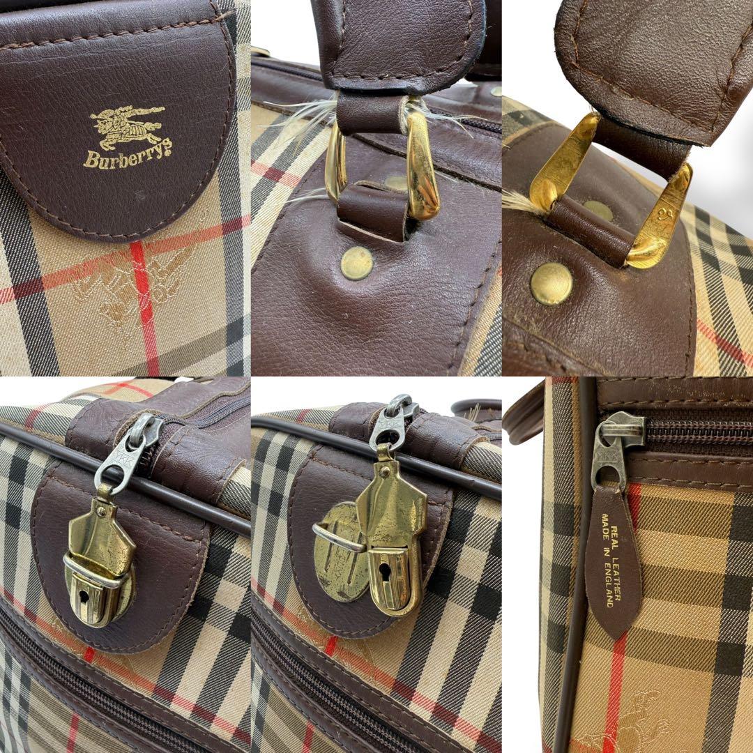 BURBERRY バーバリー ボストンバッグ ノバチェック シャドーホース