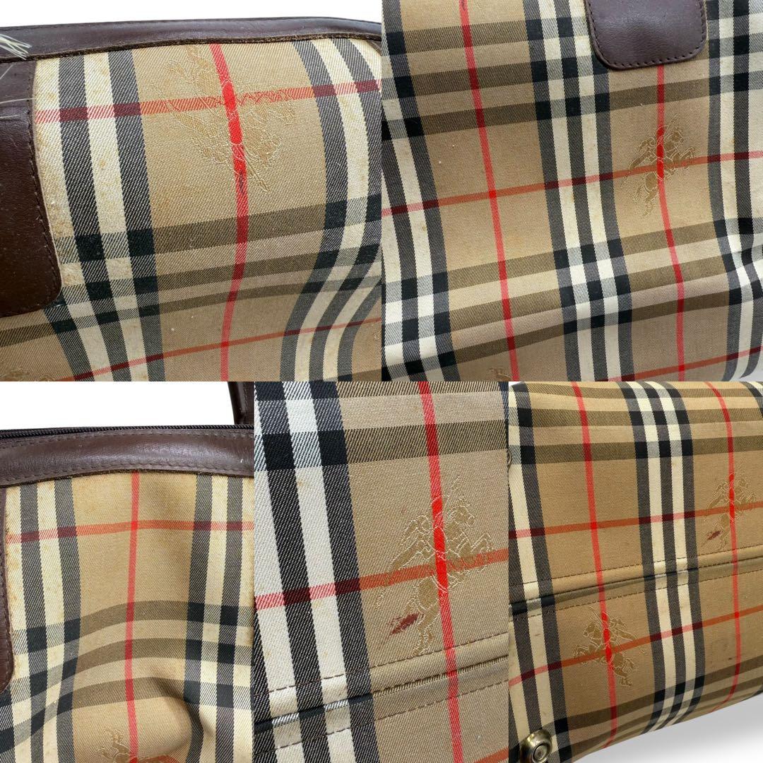 BURBERRY バーバリー ボストンバッグ ノバチェック シャドーホース