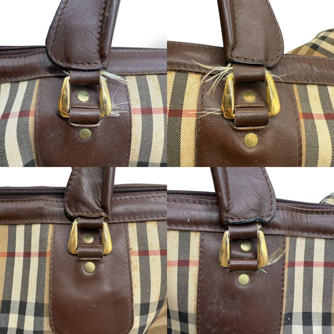 BURBERRY バーバリー ボストンバッグ ノバチェック シャドーホース