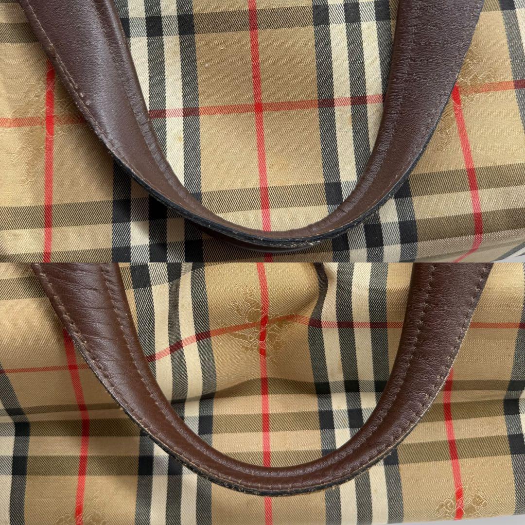 BURBERRY バーバリー ボストンバッグ ノバチェック シャドーホース