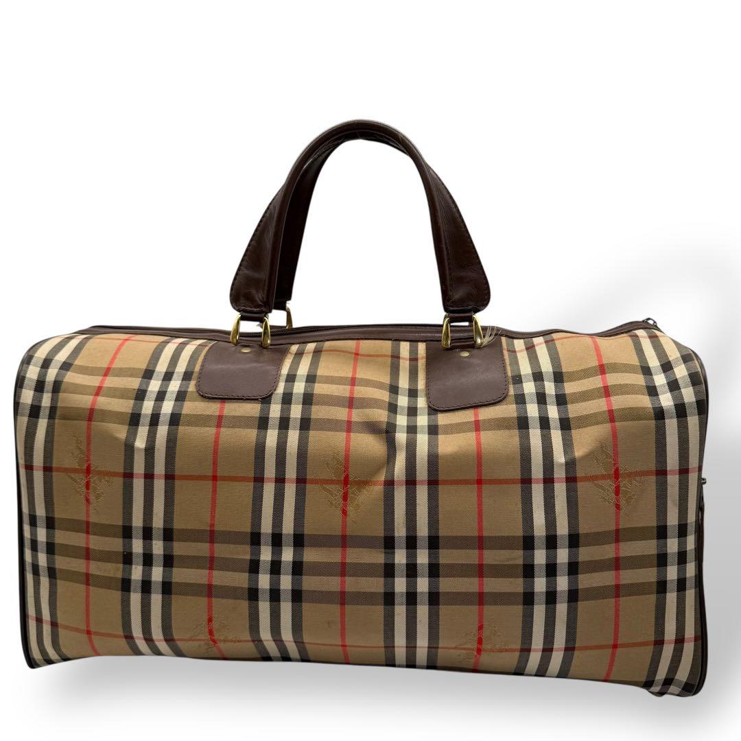 BURBERRY バーバリー ボストンバッグ ノバチェック シャドーホース