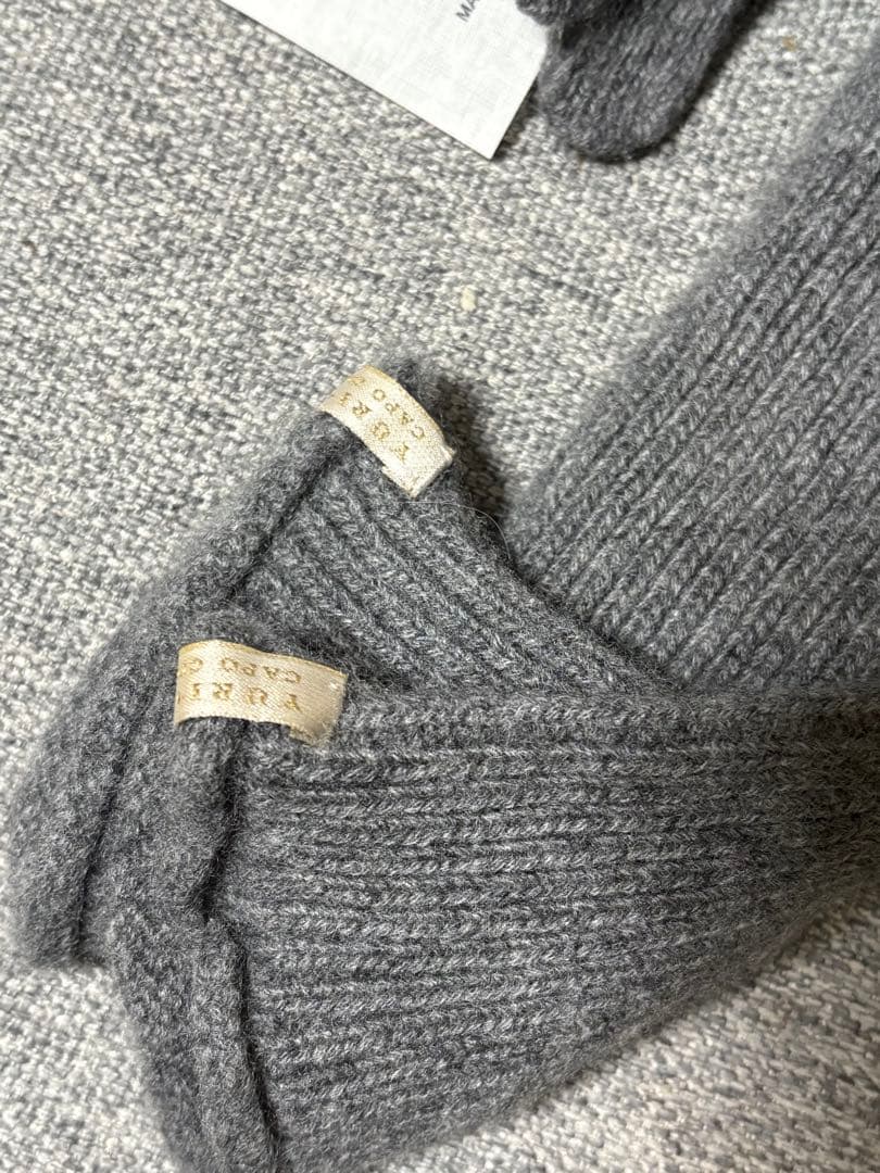 ユリパーク　カシミヤグローブ　ロング　手袋　グレー　YURI PARK