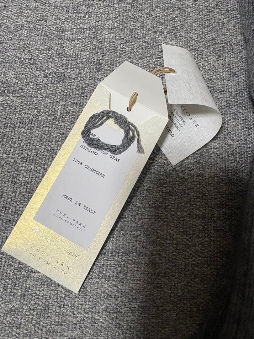 ユリパーク　カシミヤグローブ　ロング　手袋　グレー　YURI PARK