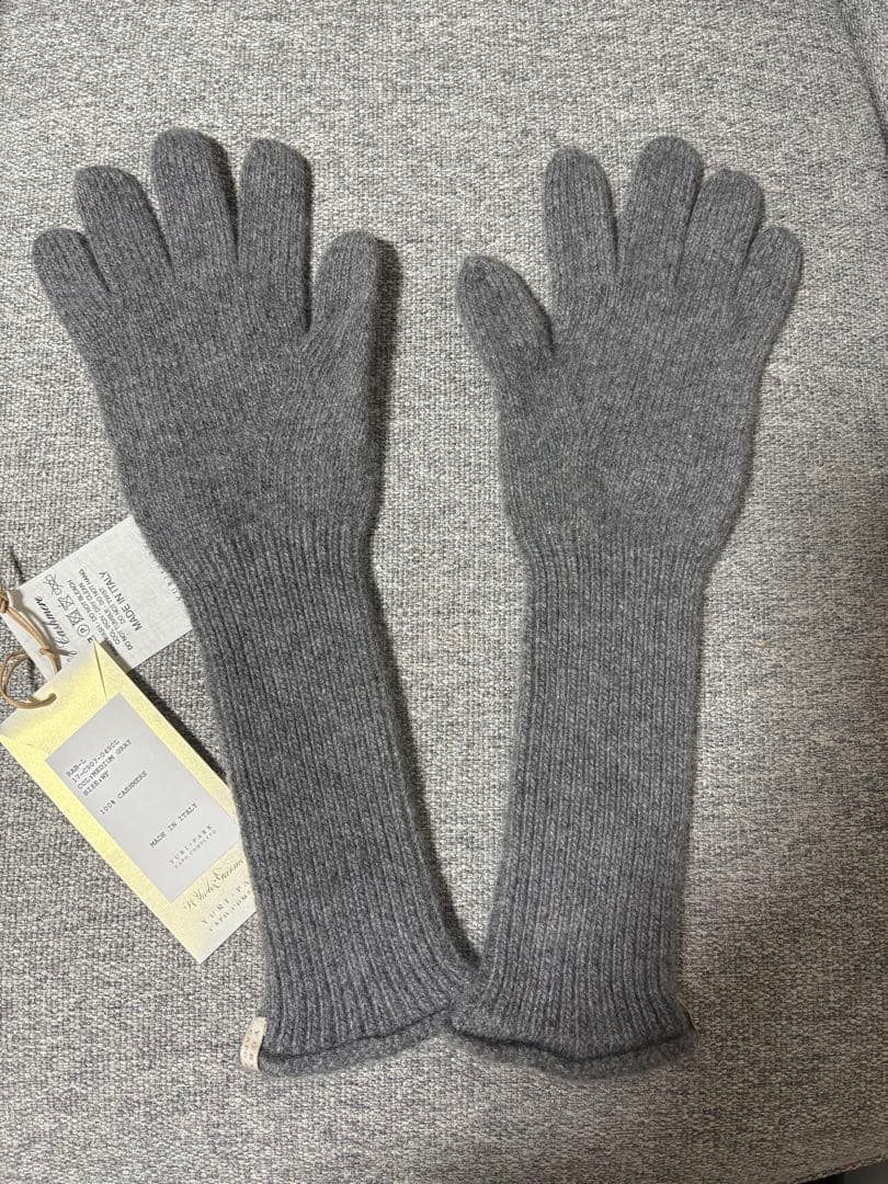 ユリパーク　カシミヤグローブ　ロング　手袋　グレー　YURI PARK