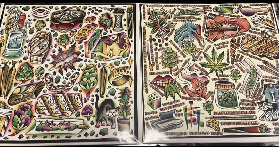 FLIP&DRAW 2枚セット 舐達麻 GREEN ASASSIN DOLLAR