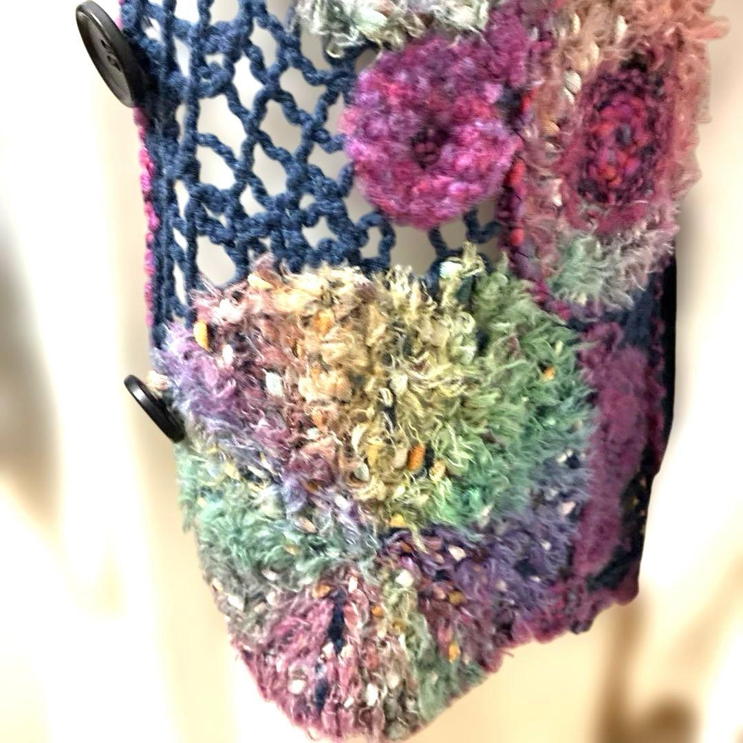 M＆kyoko 多色花柄モチーフニットベスト（美品）