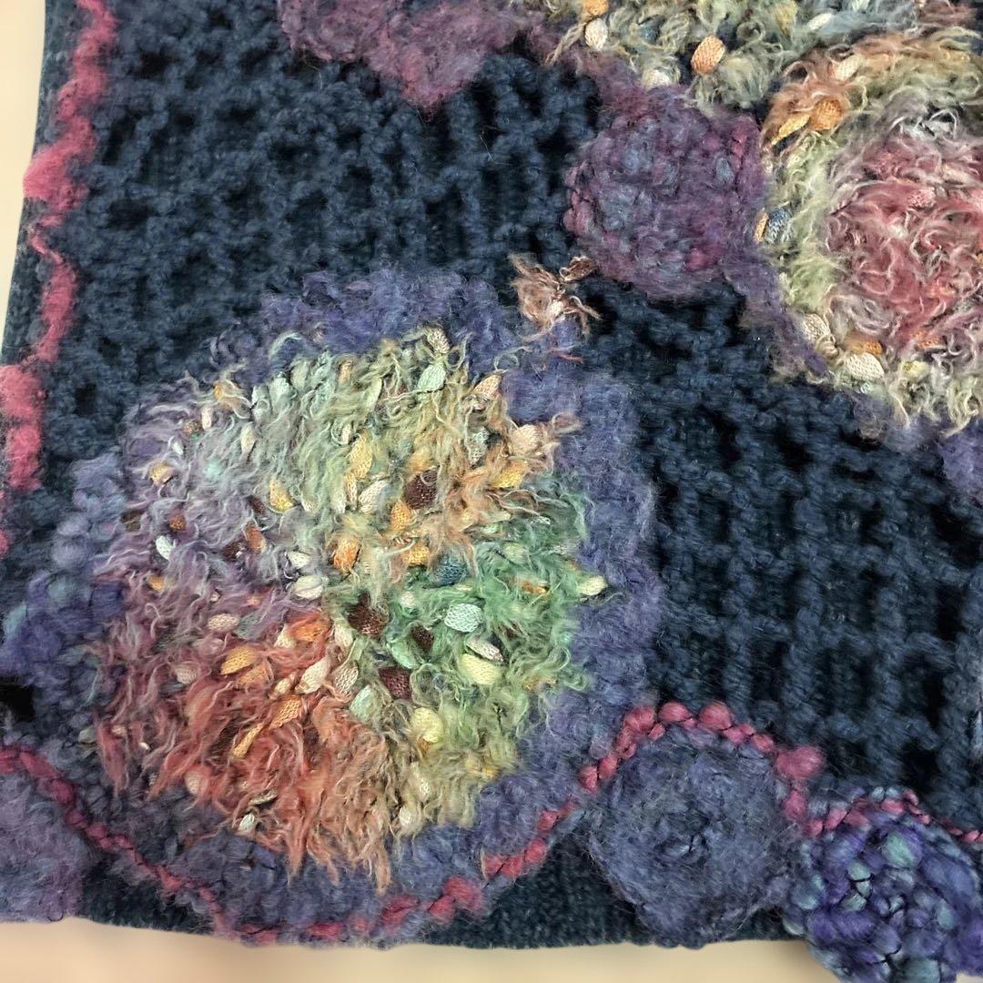 M＆kyoko 多色花柄モチーフニットベスト（美品）