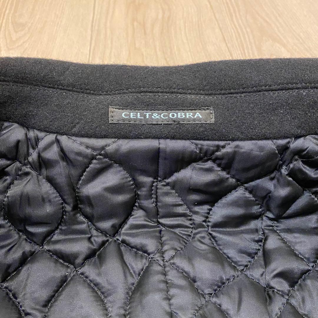 【美品】CELT&COBRAケルト&コブラ Pコート ブラック XS