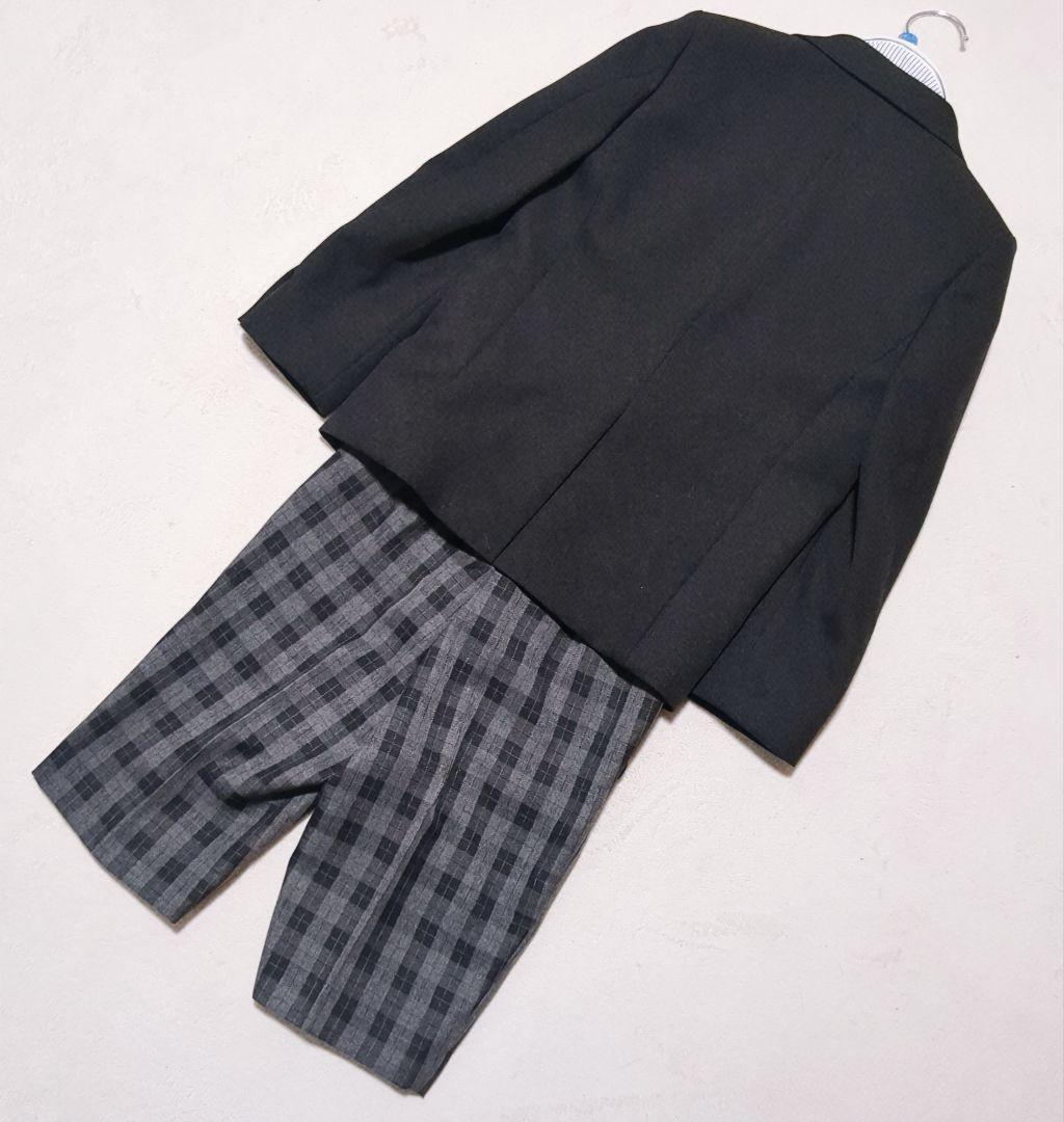 タグ付新品★ワルツバイビームスデザイン　3つ釦スーツ6点セット　130　ブラック