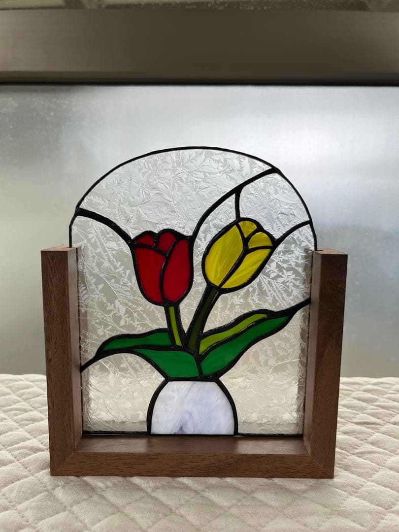 ステンドグラス　一輪挿し