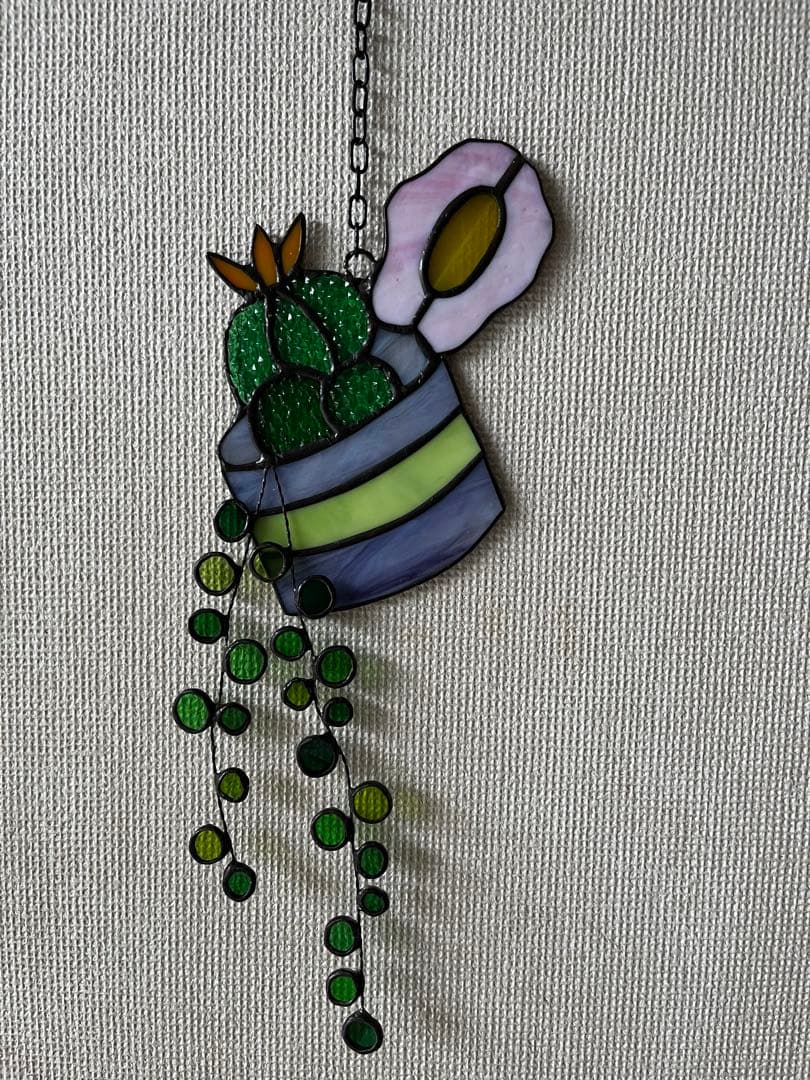 ステンドグラス　一輪挿し