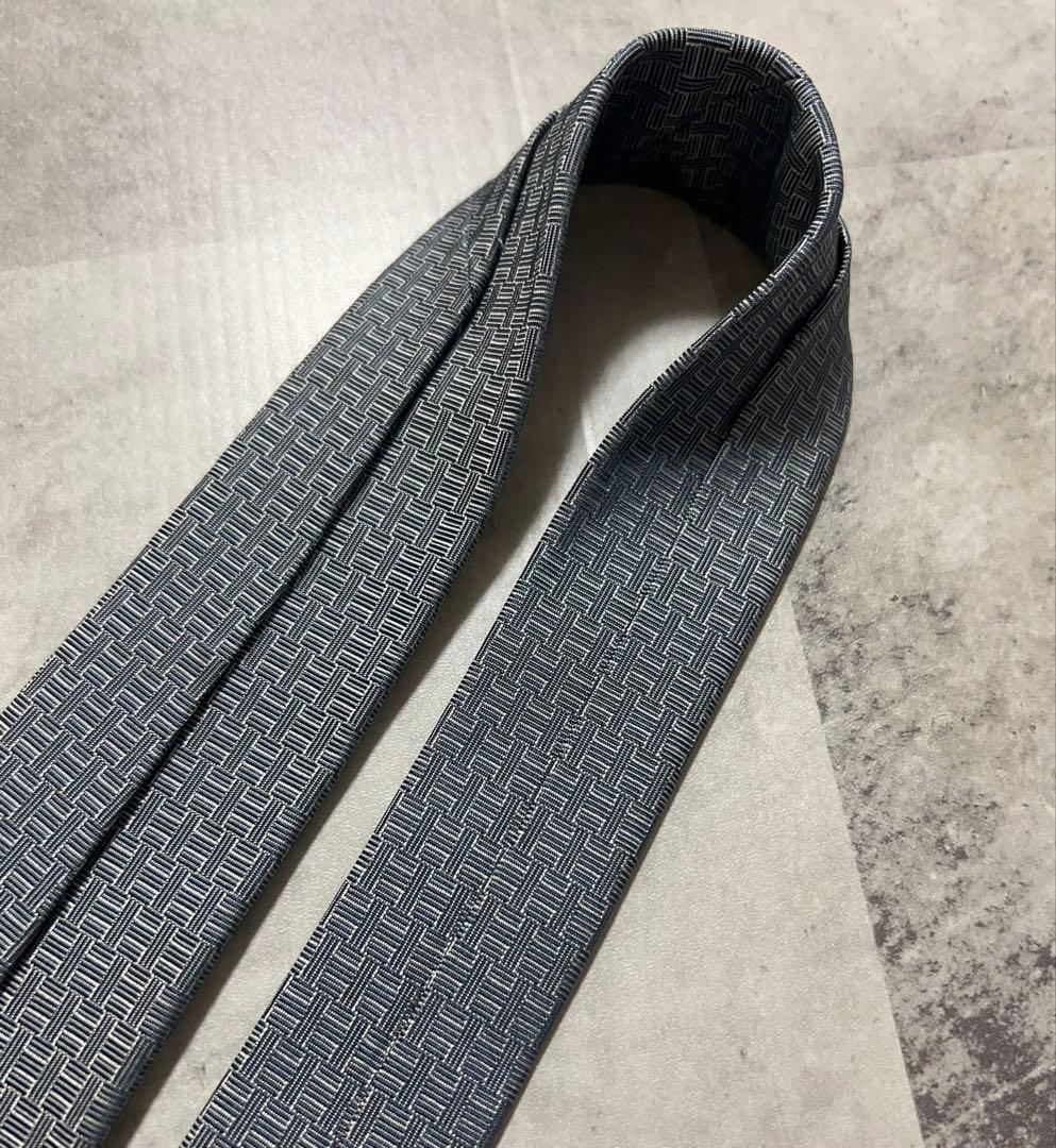 HERMES ネクタイ ハイブランド H織り ワンポイント刺繍 トランプ