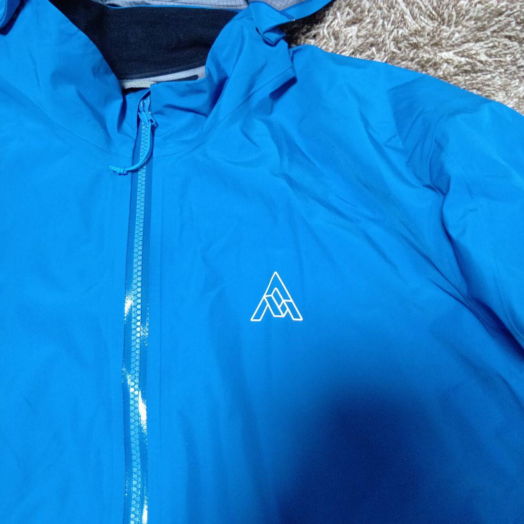 7mesh フード付きサイクルジャケット 青