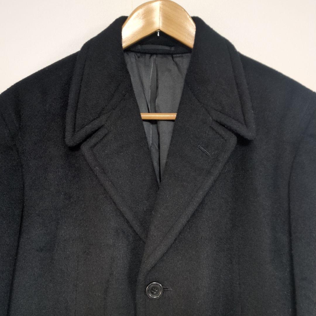 VISARUNO ロング ウールコート 黒